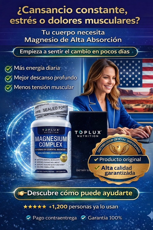 Magnesiun complex toplux original 8 tipos de magnesio