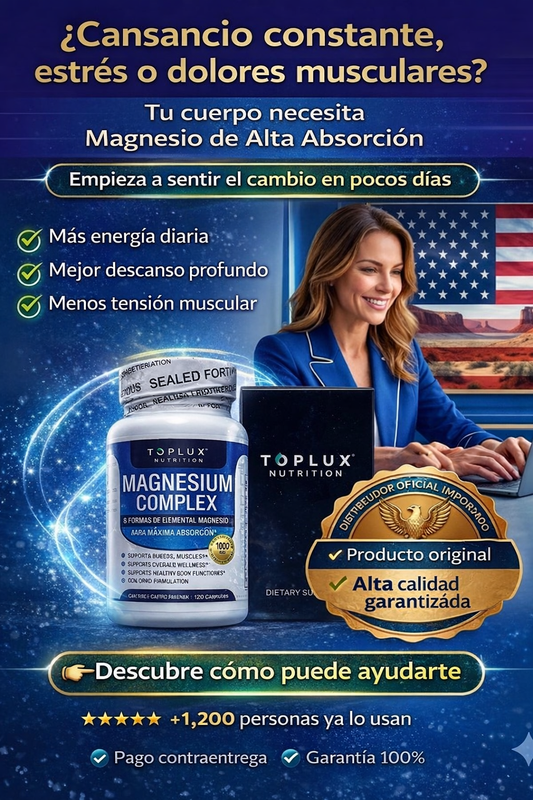 Magnesiun complex toplux original 8 tipos de magnesio